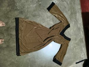 Velvet Brown Pakistani Kurta