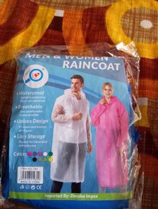 Combo:Raincoat New 3XL Size 46 With Tshirt