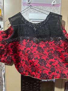 beautiful crop top with skirt