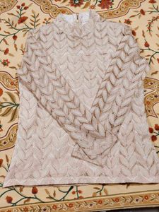 Tan Netted Top