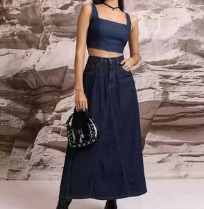Denim Maxi Skirt