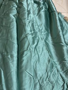 Sea Green Saree with Gold Border