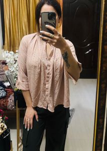 Pink Button Down Blouse