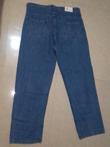 Blue Denim Straight Leg Jeans