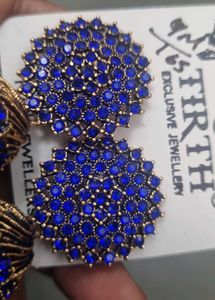 New navy blue earnings jhumka