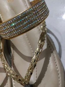 Golden Partywear Wedges