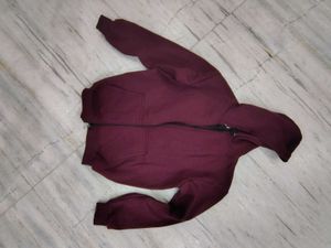 Burgundy Zip-Up Hoodie
