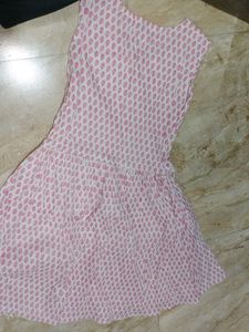 Pink &amp; White Printed Sharara