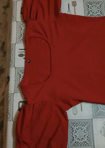Red Puff Sleeve Top