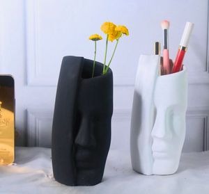 Black Ceramic Face Multipurpose Planter