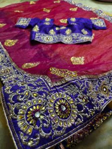 Soft Organza An Net Saree Double Colour Sare😍