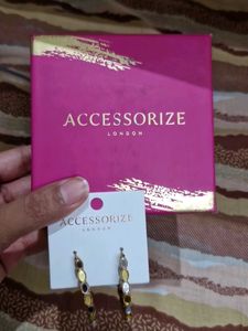 Golden Mirror Work Partywear Earrings