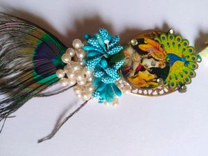 Radha -Krishna Design Rakhi and lumba set &amp; Thali