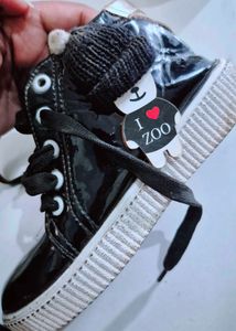 Zoo Black Shoes For Girls