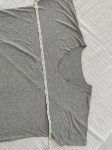 SHEIN Gray V-Neck Tee