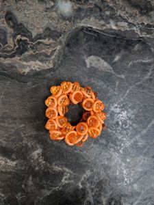 Vibrant Orange Beaded Bracelet