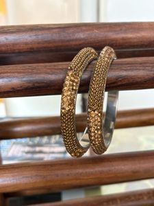 Gold Beaded Bangle Set