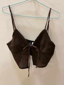 H&M Front Tie Detail Crop Top