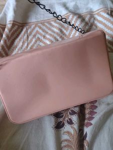 Pink Chain Crossbody Bag