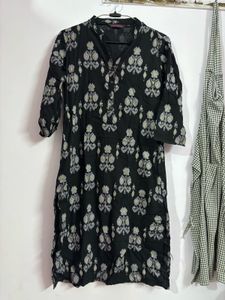 Black Printed Kurta