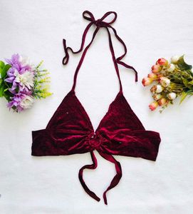 Shein : Velvet Bralette Top