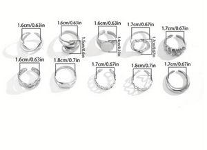Silver Plated (Set of 10) Stackable Finger🎀