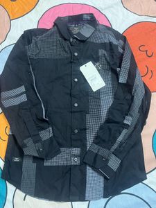 Stylish Black Patterned Shirt