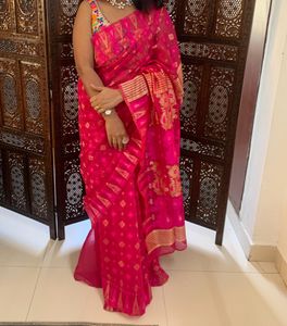 Cotton Silk Jamdani Kolkata Special ,Golden jari
