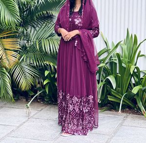 PartyWear Gown With Shawl