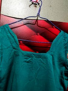 Embroidered Sea Green Kurta