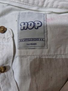 HOP White Henley Shirt