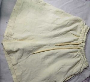 Light Yellow Sweat Shorts