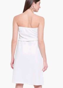 White Strapless Mini Dress