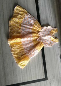 Adorable Floral &amp; Chevron Printed Frock