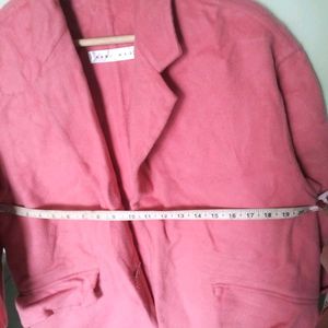 Coral Open Front Coat