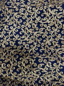 Elegant Blue &amp; Gold Ethnic Gown