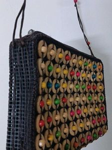 Wooden Beaded Purse