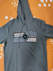 Stylish Grey Long Sleeve Hoodie