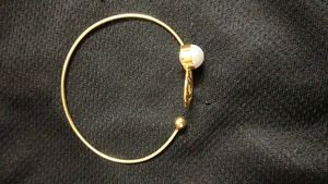 Brass Pearl Ball Bangles