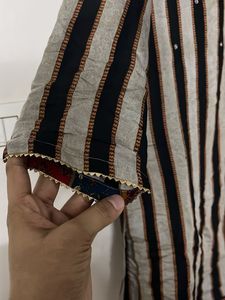 Striped Button-Down Tunic