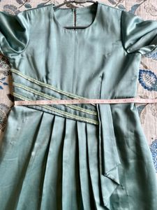 Party Wear Hourglass Midi Mint  Dress