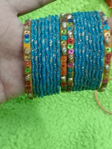 sky blue bangle set