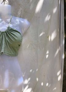 479. Green Halter Crop Top