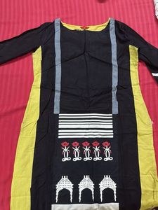 Stylish Black & Yellow Kurta