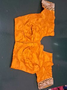 Organic Cotton Saree WITH Stitched Blouse For Wome