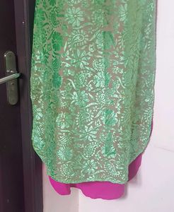 Green &amp; Pink Embellished Tunic