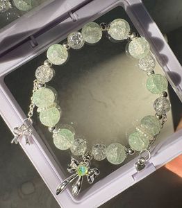 Cute Bow Charm Beaded Bracelet