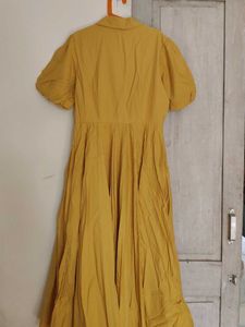 Mustard Midi Shirt Dress