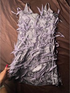 disco night 🪩 party silver mini dress