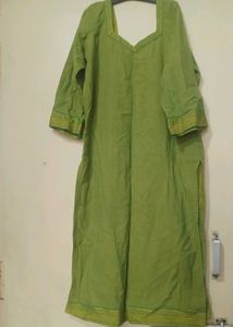 Green Linen Kurti